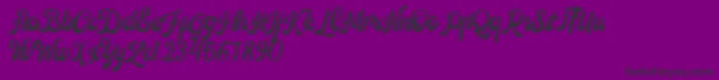 Castela Demo Font – Black Fonts on Purple Background