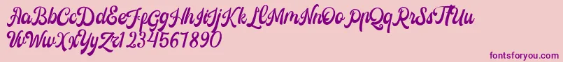 Castela Demo Font – Purple Fonts on Pink Background