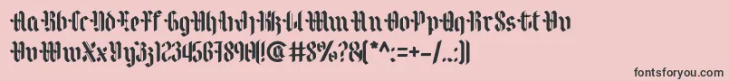 Castillo Font – Black Fonts on Pink Background