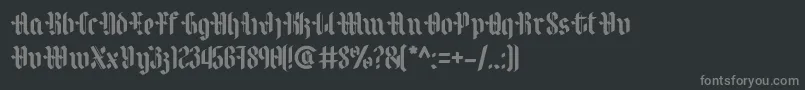 フォントCastillo – 黒い背景に灰色の文字