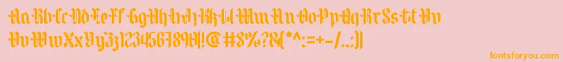 Castillo Font – Orange Fonts on Pink Background