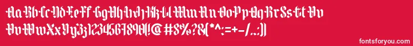 フォントCastillo – 赤い背景に白い文字