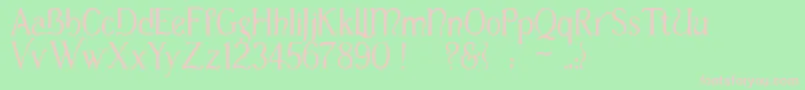 Casua Font – Pink Fonts on Green Background