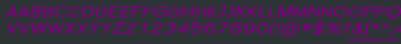 FlorencesansScExpBoldItalic Font – Purple Fonts on Black Background