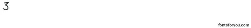 Casual Caps-Schriftart – Schriften für die Ziffer 3