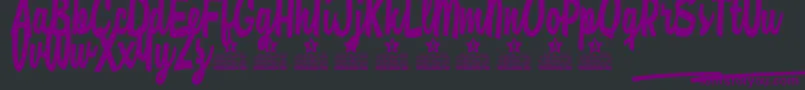 Casual Chance Personal Use-Schriftart – Violette Schriften auf schwarzem Hintergrund