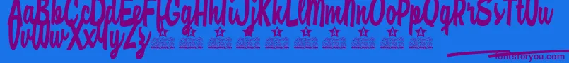 More about Casual Chance Personal Use Font Casual Chance Personal Use Font – Purple Fonts on Blue Background