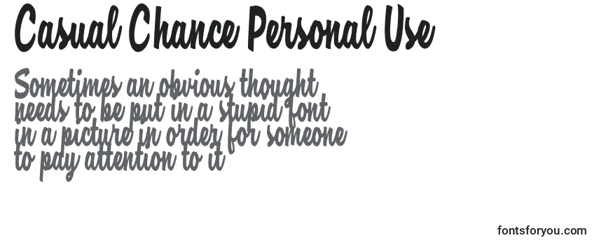 Шрифт Casual Chance Personal Use
