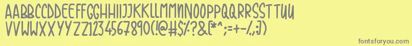 Casual Friday Font – Gray Fonts on Yellow Background