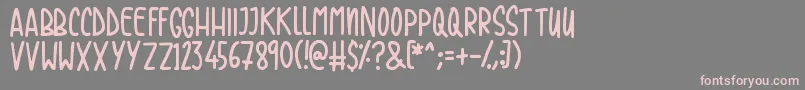 Casual Friday Font – Pink Fonts on Gray Background