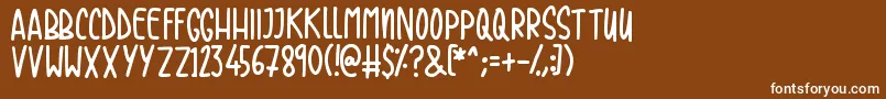 Casual Friday Font – White Fonts on Brown Background