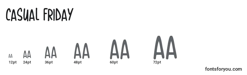 Casual Friday Font Sizes
