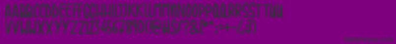 フォントCasual Friday – 紫の背景に黒い文字