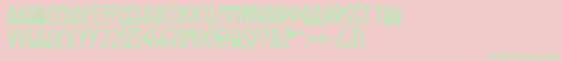 Casual Friday Font – Green Fonts on Pink Background