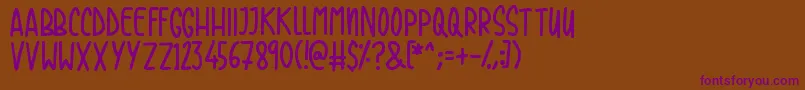 Шрифт Casual Friday – фиолетовые шрифты на коричневом фоне