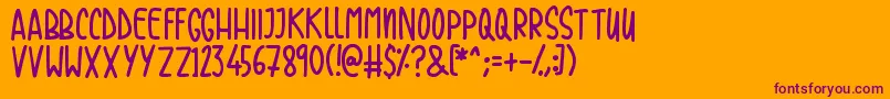 Шрифт Casual Friday – фиолетовые шрифты на оранжевом фоне