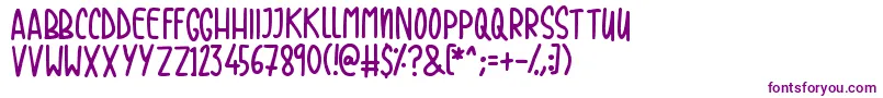 Casual Friday-fontti – violetit fontit valkoisella taustalla