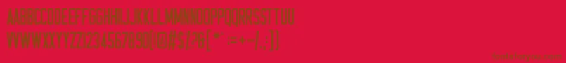 Casual Hardcore Font – Brown Fonts on Red Background