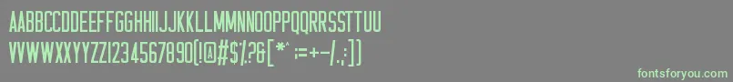 Casual Hardcore-Schriftart – Grüne Schriften auf grauem Hintergrund
