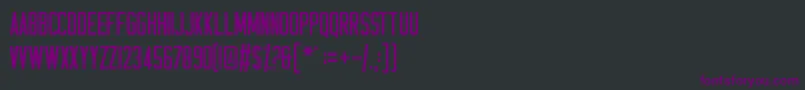Casual Hardcore-fontti – violetit fontit mustalla taustalla