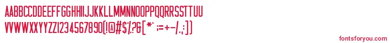 Casual Hardcore-fontti – punaiset fontit valkoisella taustalla