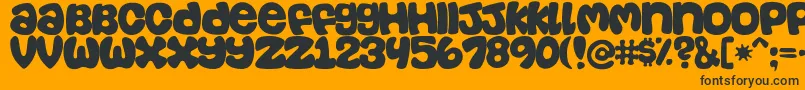 casual Font – Black Fonts on Orange Background