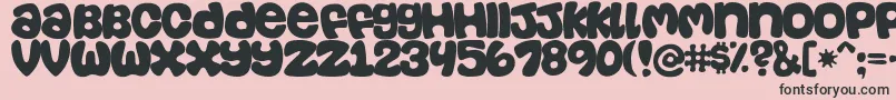 casual Font – Black Fonts on Pink Background