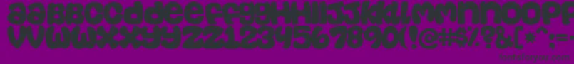 casual-Schriftart – Schwarze Schriften auf violettem Hintergrund