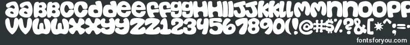 Шрифт casual – белые шрифты на чёрном фоне