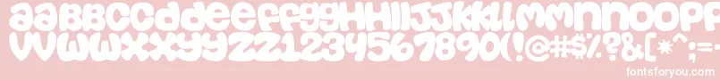 casual Font – White Fonts on Pink Background