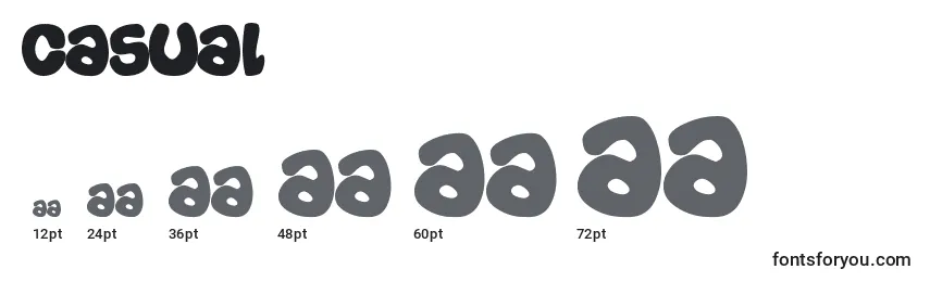 Размеры шрифта Casual (122956)