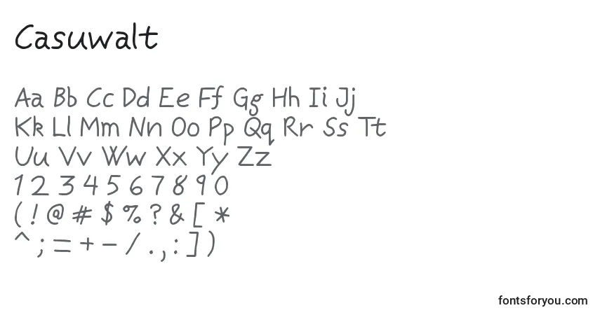 A fonte Casuwalt – alfabeto, números, caracteres especiais