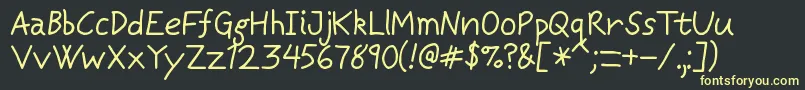 フォントCasuwalt – 黒い背景に黄色の文字