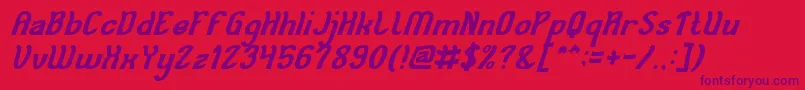 fuente Cat Eyes Bold Italic – Fuentes Moradas Sobre Fondo Rojo