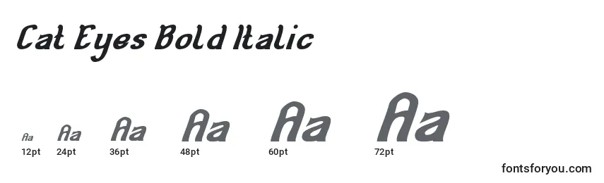 Cat Eyes Bold Italic Font Sizes