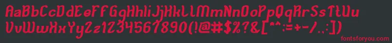 Cat Eyes Bold Font – Red Fonts on Black Background