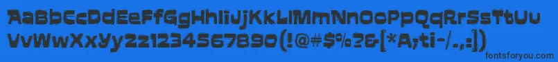 AftershockitcTt Font – Black Fonts on Blue Background