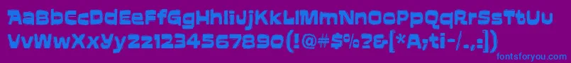 Шрифт AftershockitcTt – синие шрифты на фиолетовом фоне