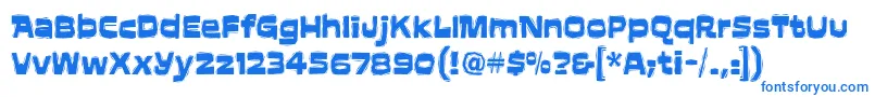 AftershockitcTt Font – Blue Fonts on White Background