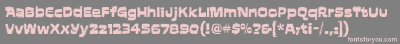 AftershockitcTt Font – Pink Fonts on Gray Background