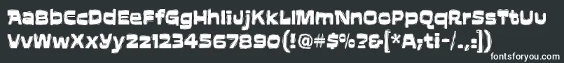 Шрифт AftershockitcTt – белые шрифты на чёрном фоне
