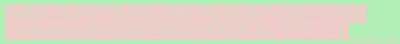 Cat Eyes Hollow Inverse Font – Pink Fonts on Green Background