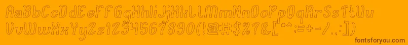 Cat Eyes Hollow Font – Brown Fonts on Orange Background