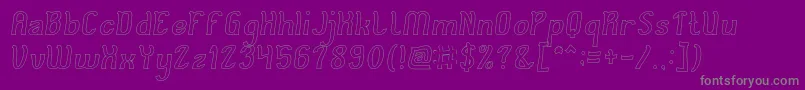 Cat Eyes Hollow Font – Gray Fonts on Purple Background