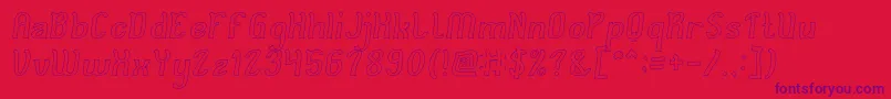 Cat Eyes Hollow Font – Purple Fonts on Red Background