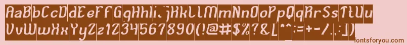 fuente Cat Eyes Inverse – Fuentes Marrones Sobre Fondo Rosa