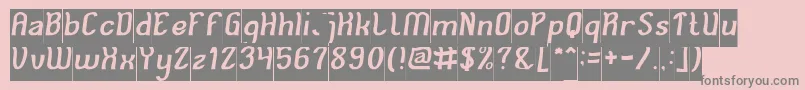 Cat Eyes Inverse Font – Gray Fonts on Pink Background