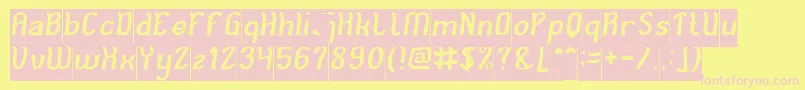 Шрифт Cat Eyes Inverse – розовые шрифты на жёлтом фоне