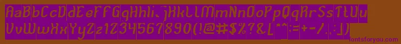 Cat Eyes Inverse Font – Purple Fonts on Brown Background