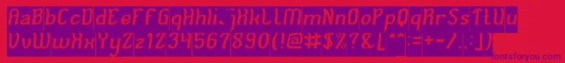 Cat Eyes Inverse Font – Purple Fonts on Red Background
